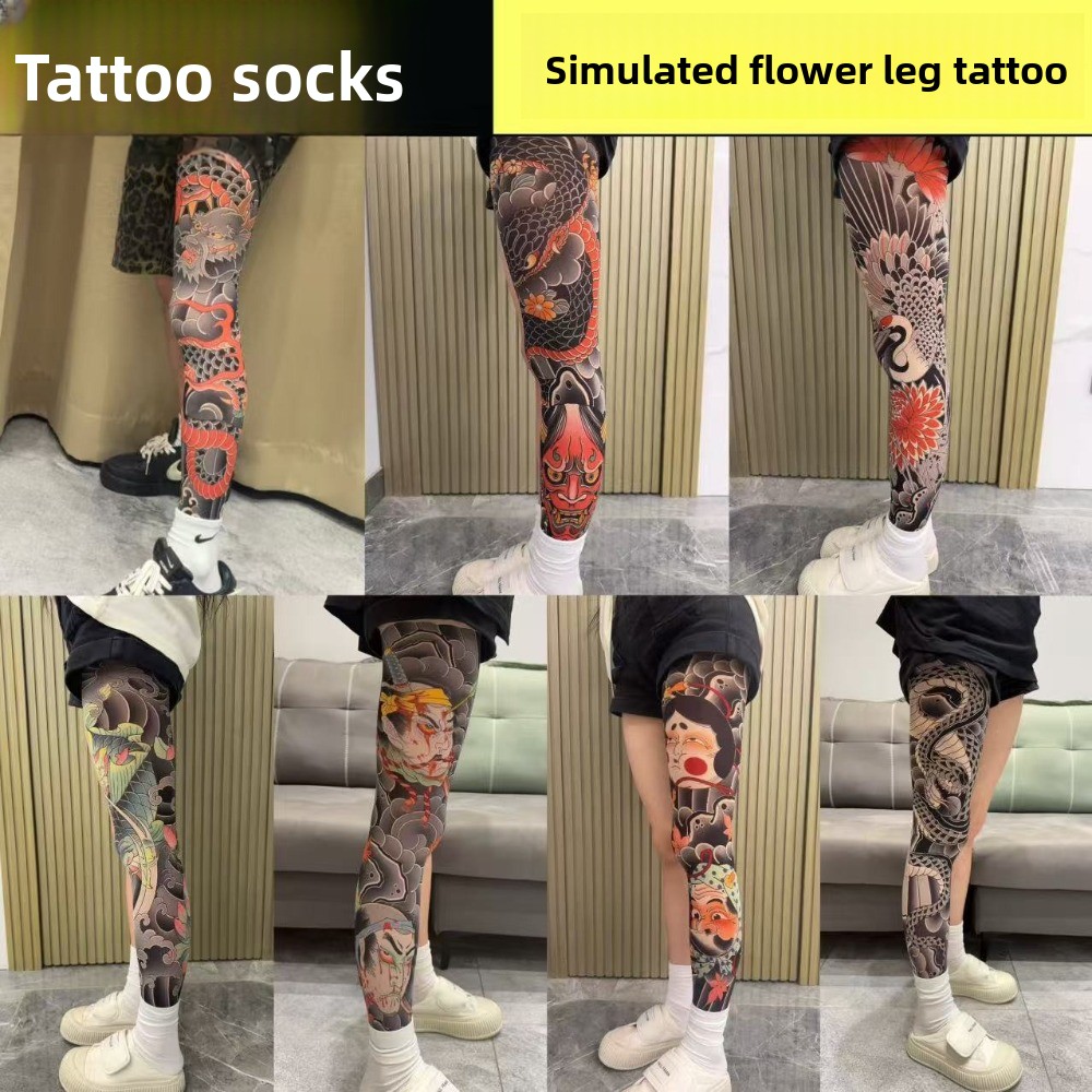 Fishing Socks - Chaussettes de tatouage temporaire pour toute