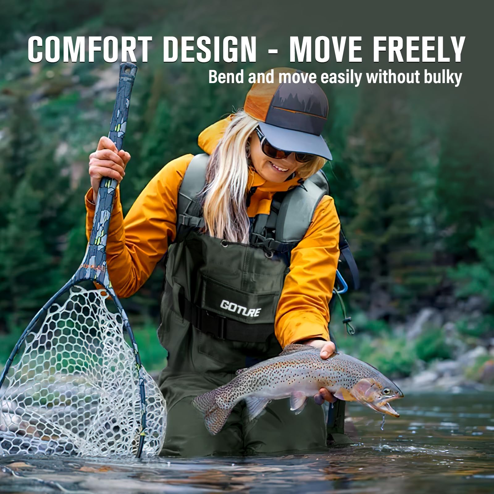 Fishing Waders - Goture Wader léger avec bottes intégrées,