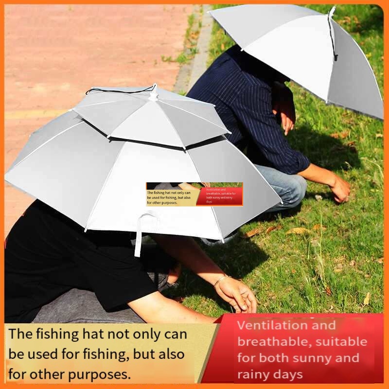 Fishing Hat - Chapeau parapluie double couche grand format,
