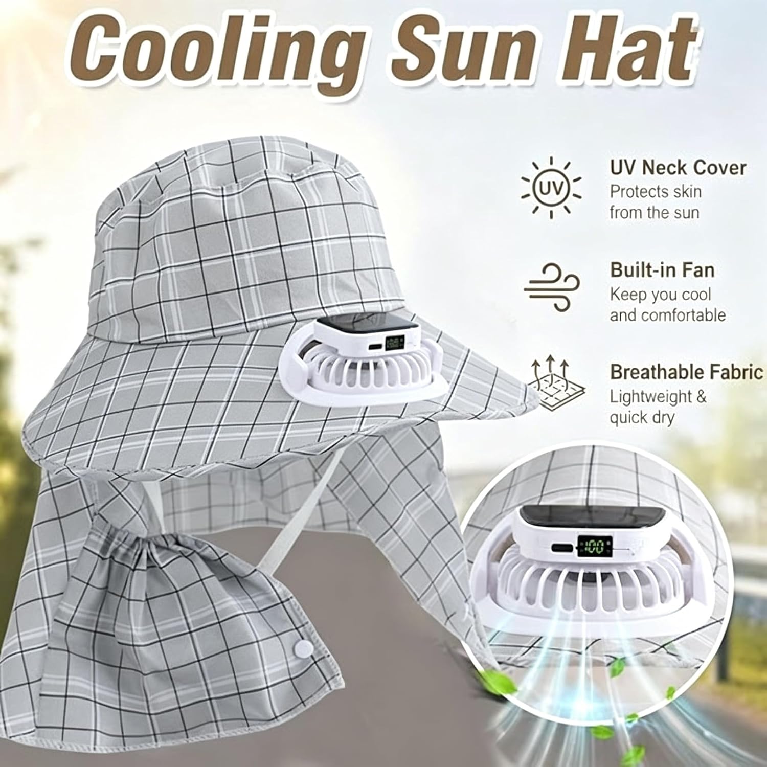 1PC Chapeau ventilateur solair - Fishing Hat avis et prix