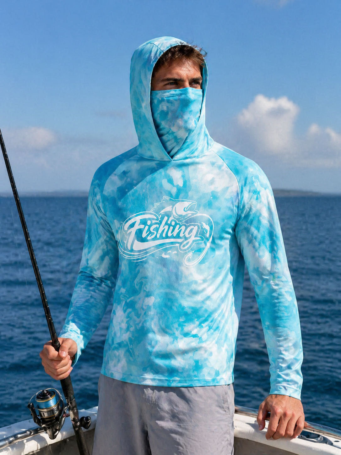 Haut de pêche à capuche pour h - Fishing Mask Sun Protection avis et prix