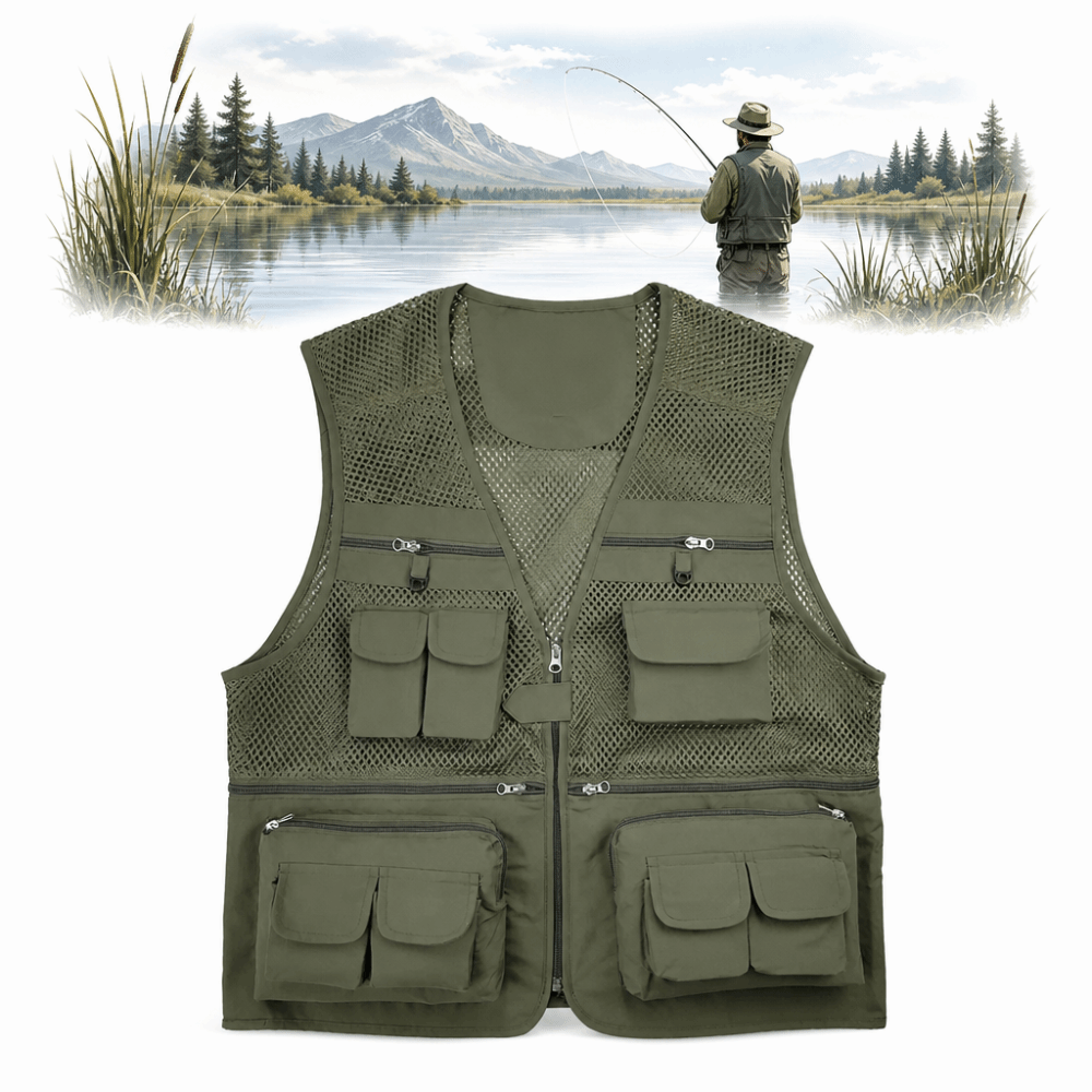 Gilet de pêche durable avec 16 - Fishing Vest avis et prix